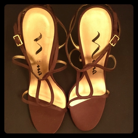 Nina Sz 7.5 gorgeous strappy brown sandals - Picture 4 of 8